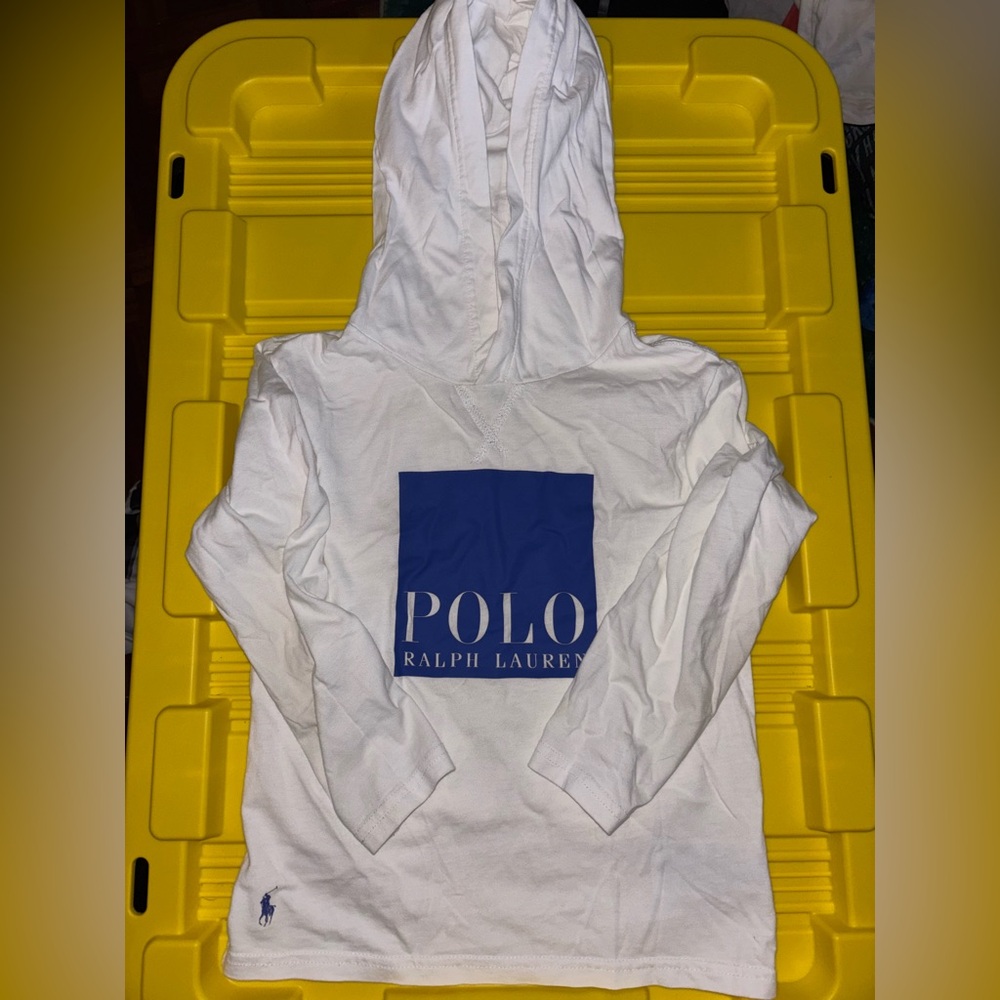 Polo by Ralph Lauren White and Blue Sweatshirt